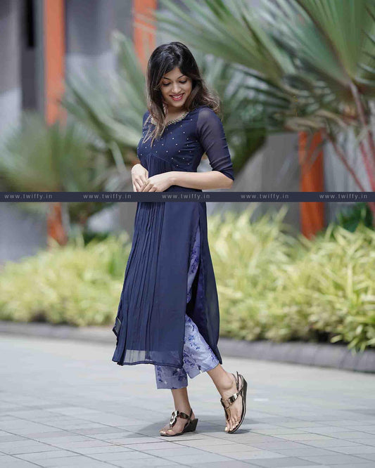 Twiffy present stylish nyra cut kurti with handwork for women