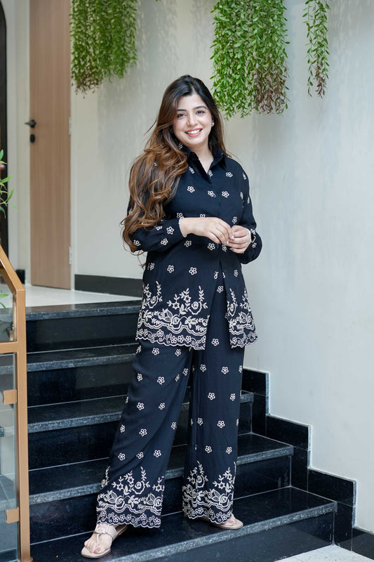 Sufiyan cotton embroderied cordset for women