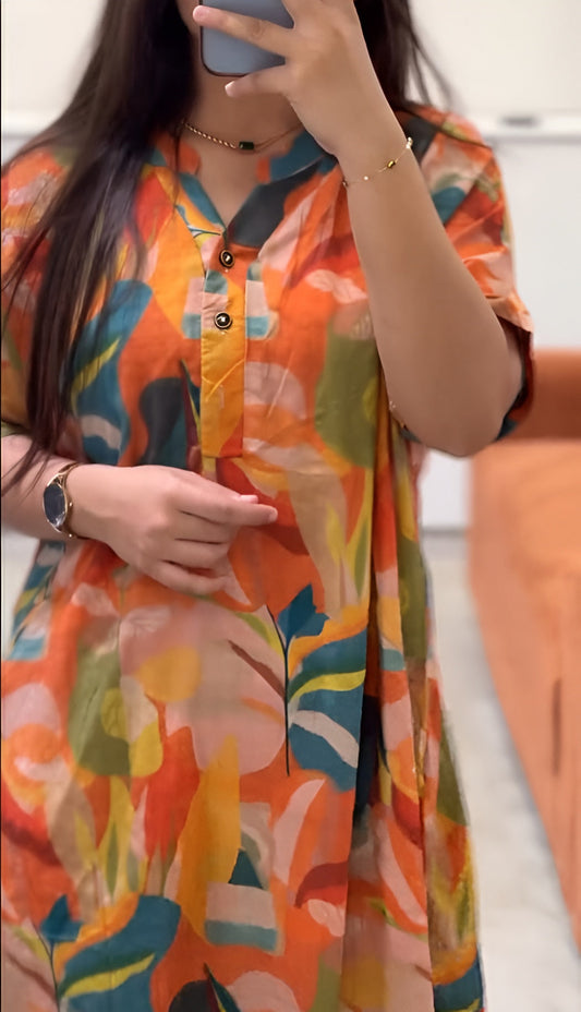 Jummy Linen Printed Tunic