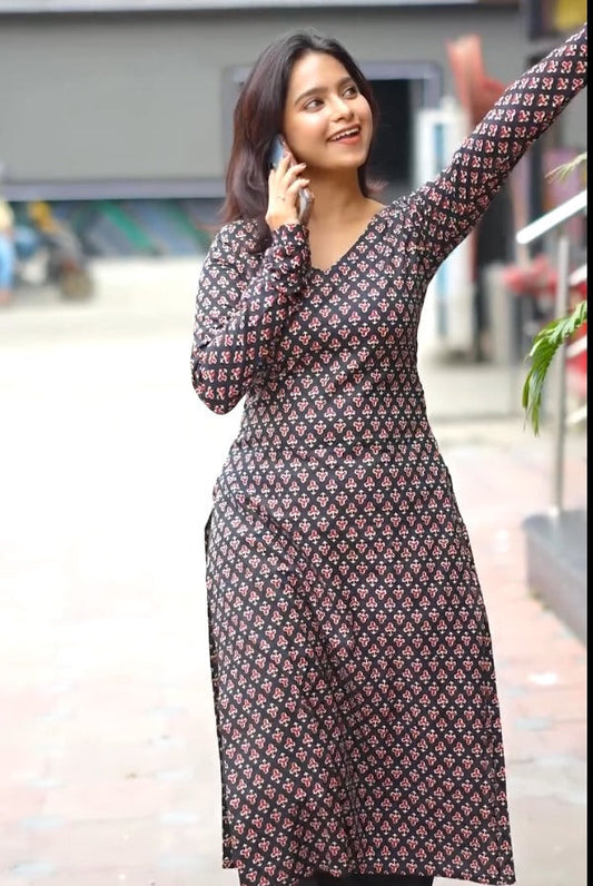 Foram Cotton Printed Kurta For Women