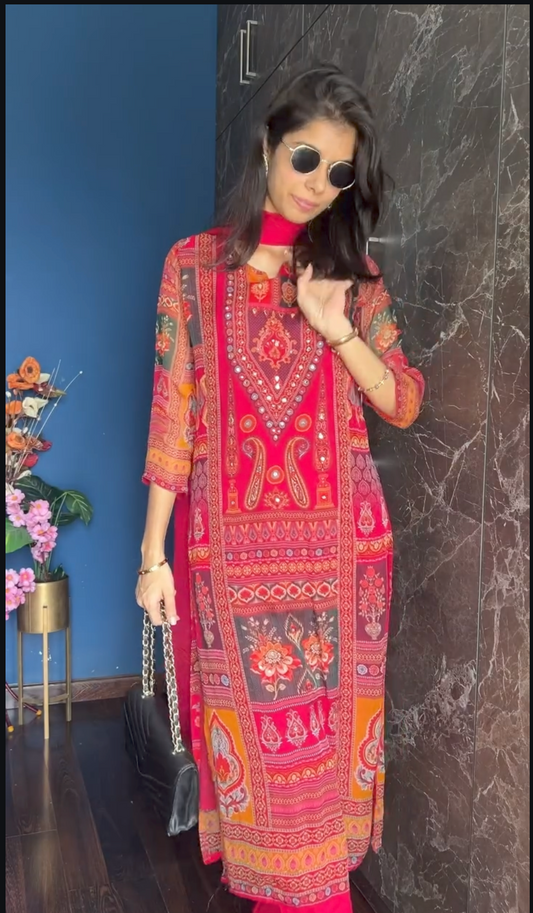 Aayna karachi pakistani suit set for women.