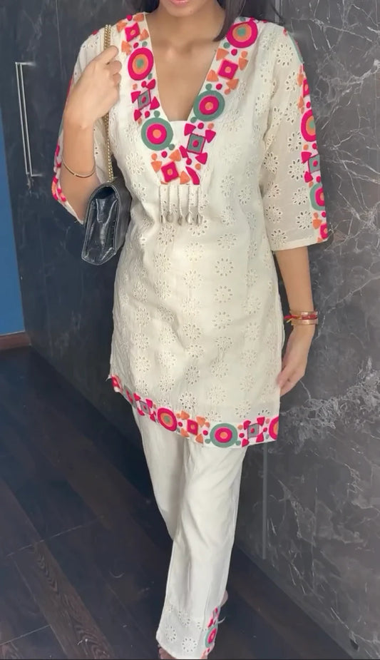 Rivaan pure cotton chiffali cord-set for women