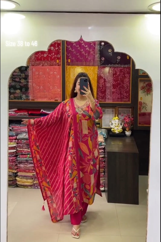 Pooja Hand Work Suit Set For Women