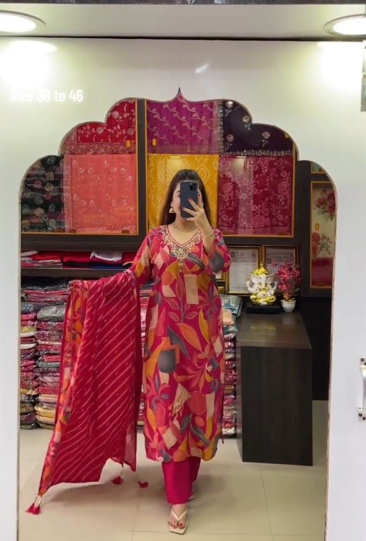 Pooja Hand Work Suit Set For Women