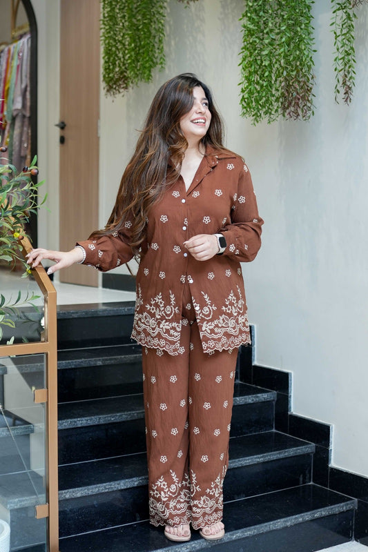 Sufiyan cotton embroderied cordset for women