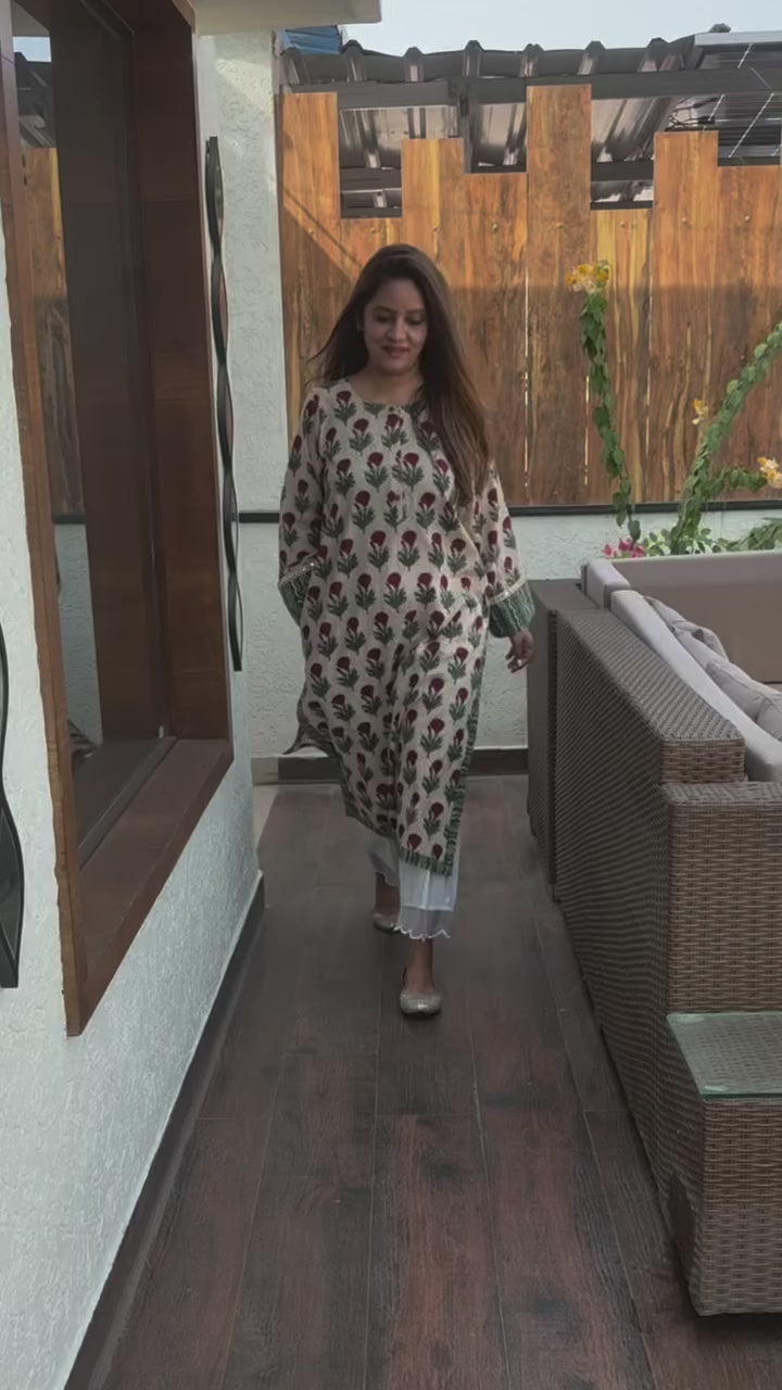 Avanika floral print kurta for women