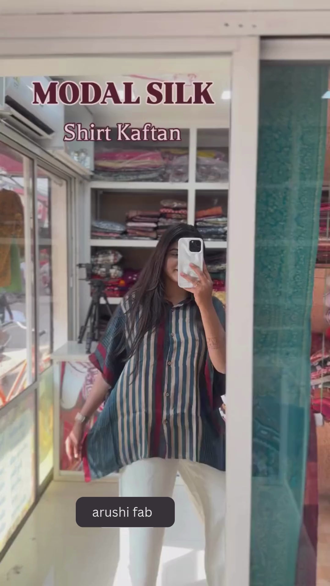 Tanvi ajrakh printed kaftan shirt